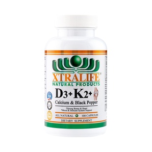 Vitamina D3 + K2 + Calcio - 100 Cápsulas - XTRALIFE