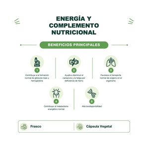 Bisglicinato de Hierro 25 mg - 90 Cápsulas Vegetales - Solgar