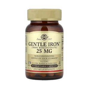 Bisglicinato de Hierro 25 mg - 90 Cápsulas Vegetales - Solgar