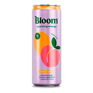 Bebida Funcional Bloom Sparkling Energy Sabor Peach Mango 355ml