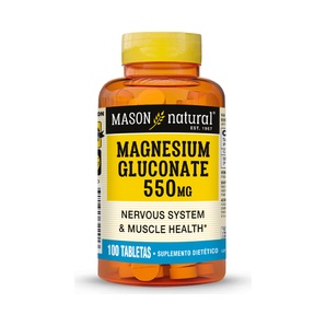 Gluconato de magnesio 550 mg - 100 Tabletas - Mason Natural