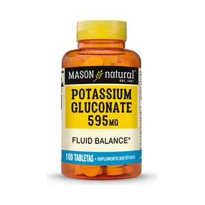 Gluconato de Potasio 595 mg - 100 Tabletas - Mason Natural