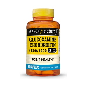 Glucosamina 1500 y Condroitina 1200 - 60 Cápsulas - Mason Natural