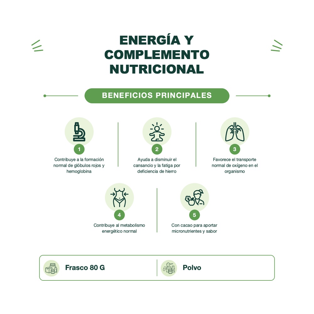 Hierro, Calcio y Proteínas - 80 g - Forticao