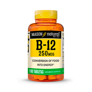 Vitamina B-12 250 mcg - 100 Tabletas - Mason Natural