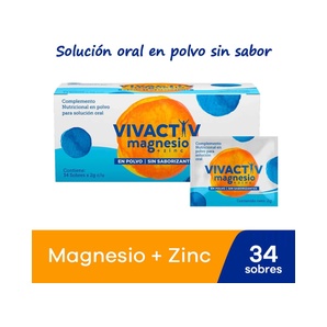 Magnesio + Zinc - 34 Sobres - Vivactiv